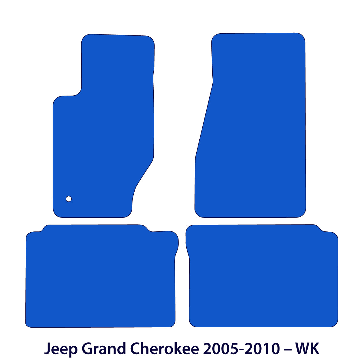 Dywaniki welurowe do Jeep Grand Cherokee 2005 – 2010 – WK – Czarne Exclusive