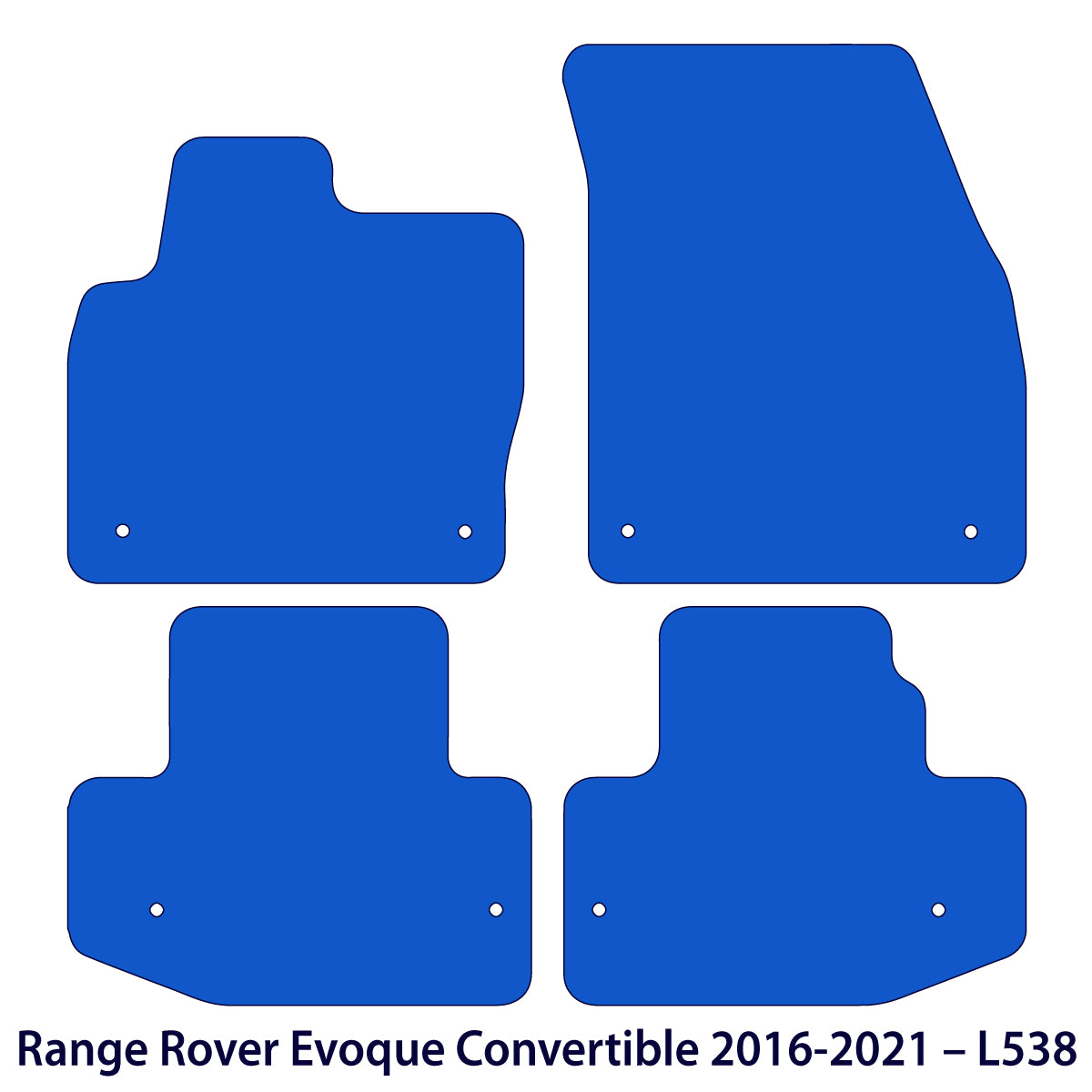 Dywaniki welurowe do Range Rover Evoque Kabriolet 2016 – 2021 – L538 – Czarne Exclusive