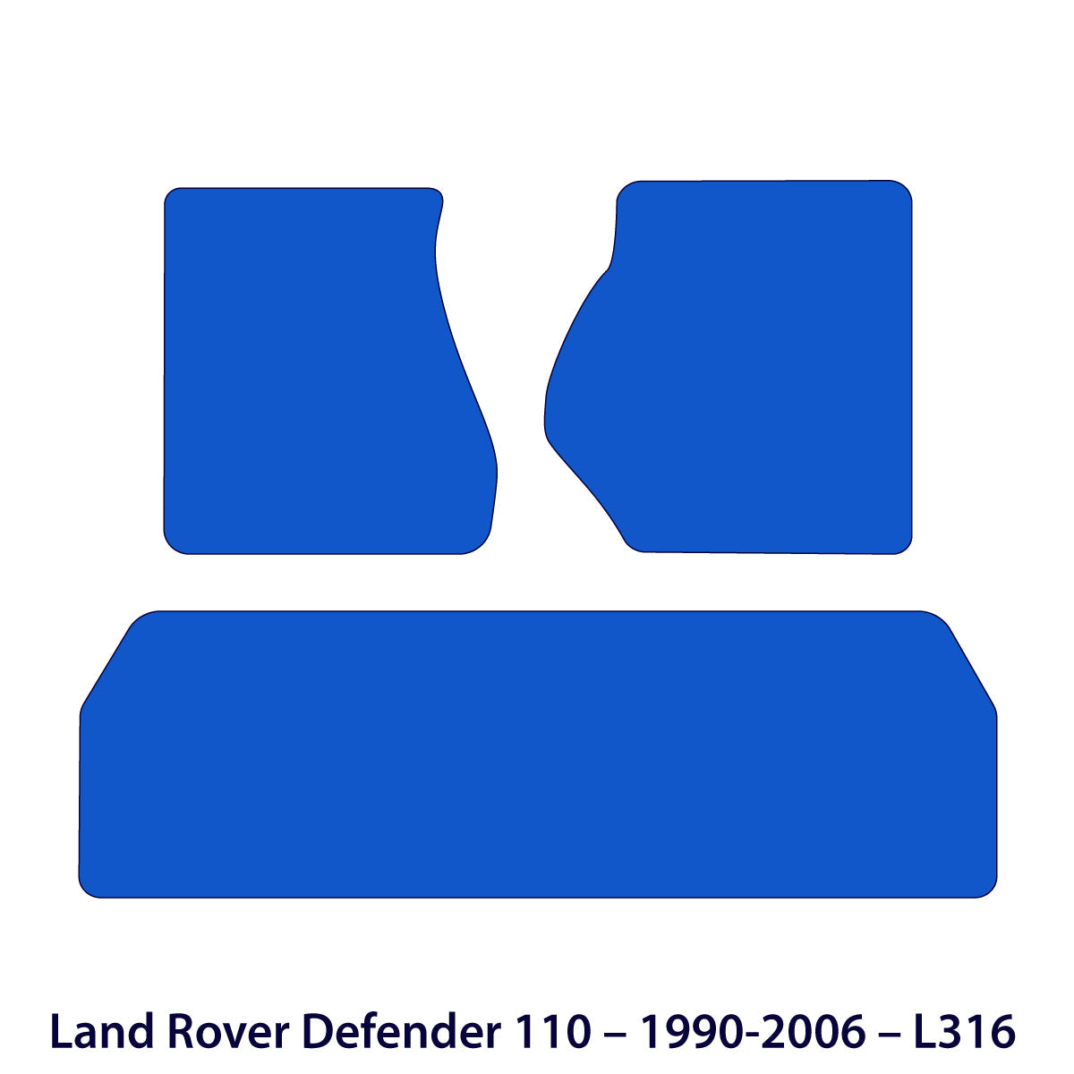 Dywaniki welurowe do Land Rover Defender 110 1990 - 2006 – L316 – Czarne Exclusive