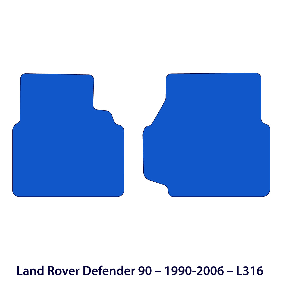 Dywaniki welurowe do Land Rover Defender 90 1990 - 2006 – L316 – Czarne Exclusive