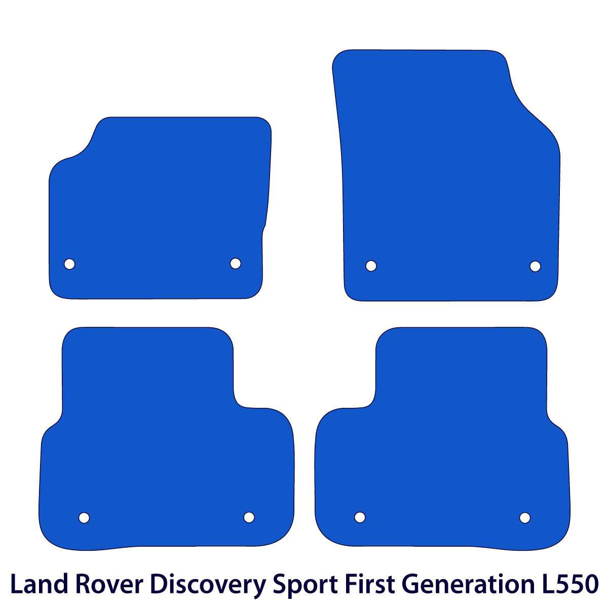 Dywaniki welurowe do Land Rover Discovery Sport 2014 - 2019 – L550 – Czarne Exclusive