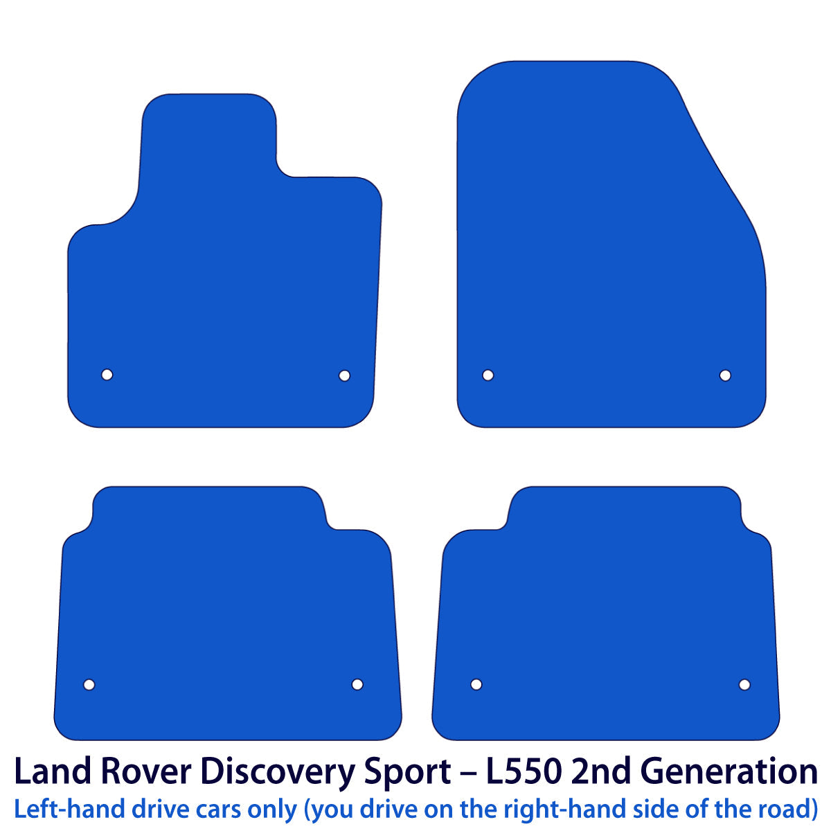 Dywaniki welurowe do Land Rover Discovery Sport – Po liftingu L550 – Czarne Exclusive