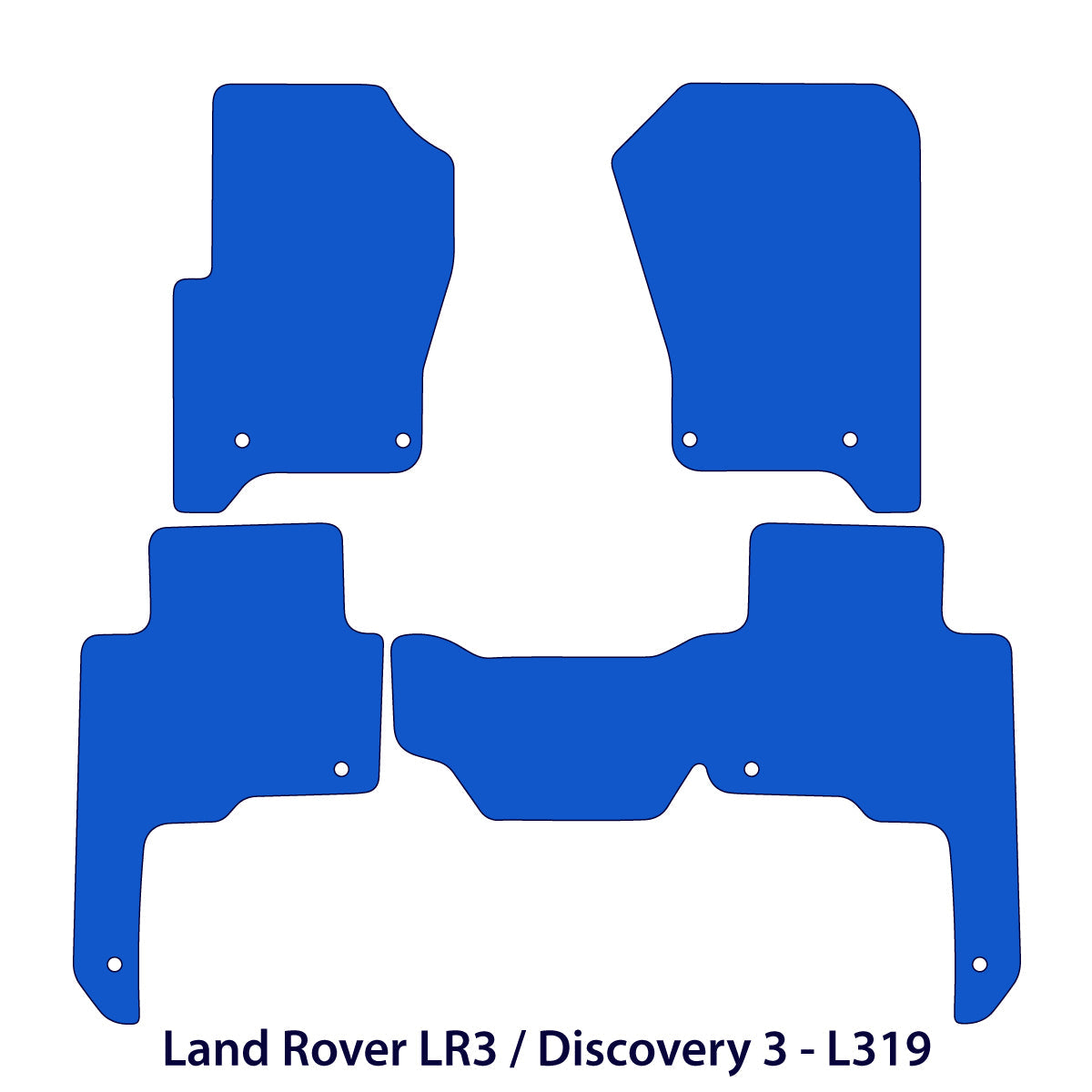 Dywaniki welurowe do Land Rover LR3 / Discovery 3 – L319 – Czarne Exclusive