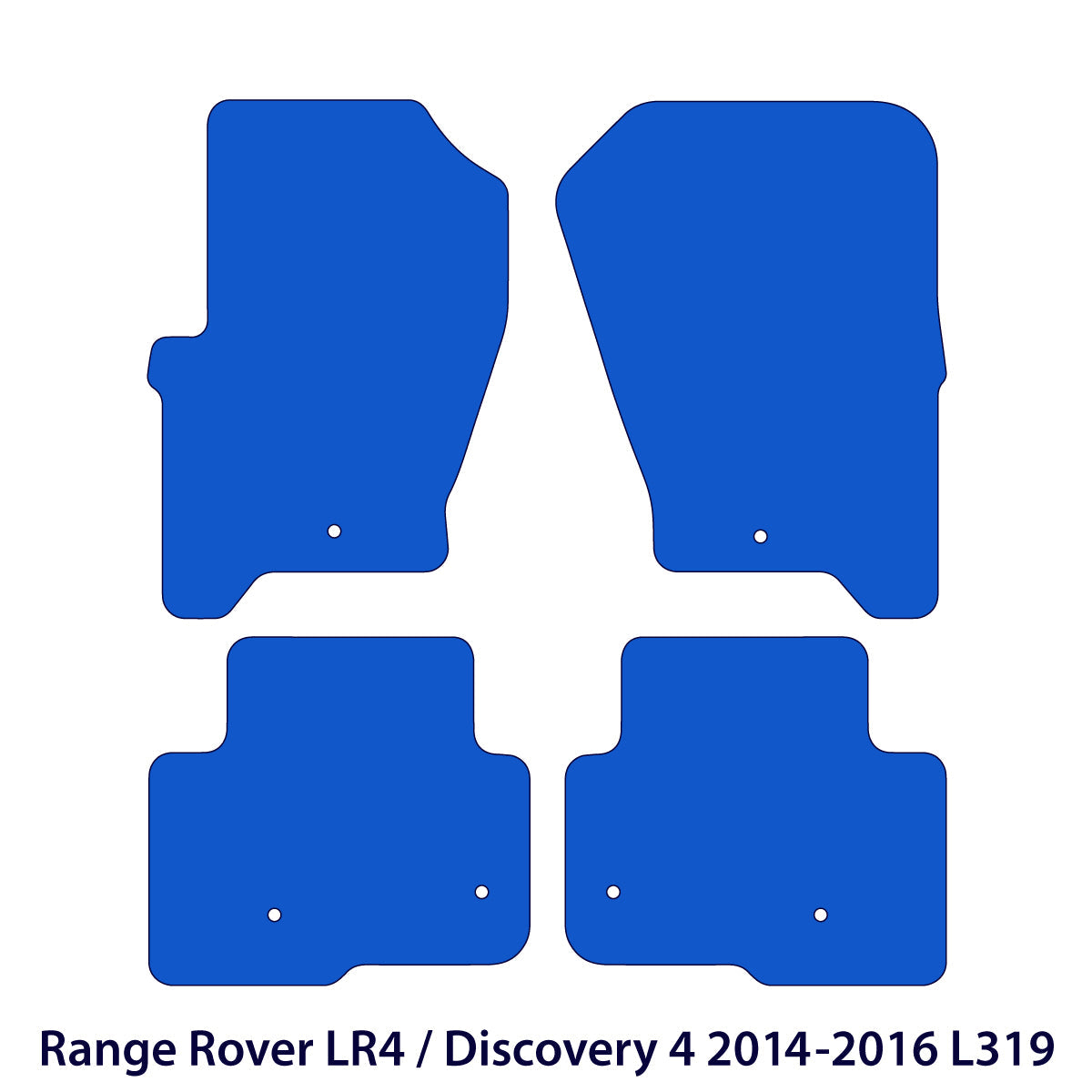 Dywaniki welurowe do Land Rover LR4 / Discovery 4 - 2014 - 2016 L319 - Czarne Exclusive