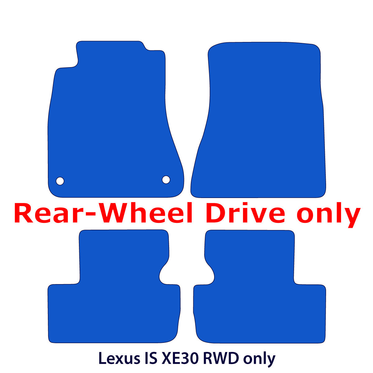 Dywaniki welurowe do Lexus IS Sedan 2013-2021 – RWD XE30 – Czarne