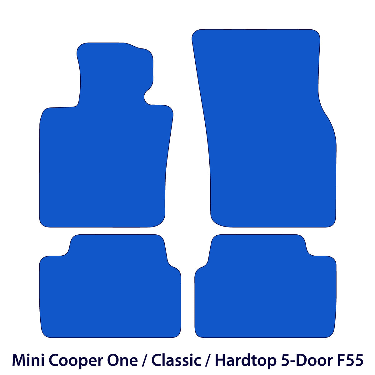 Dywaniki welurowe do Mini Cooper One / Classic / Hardtop 4-drzwiowe 2013-2024 – F55 – Czarne