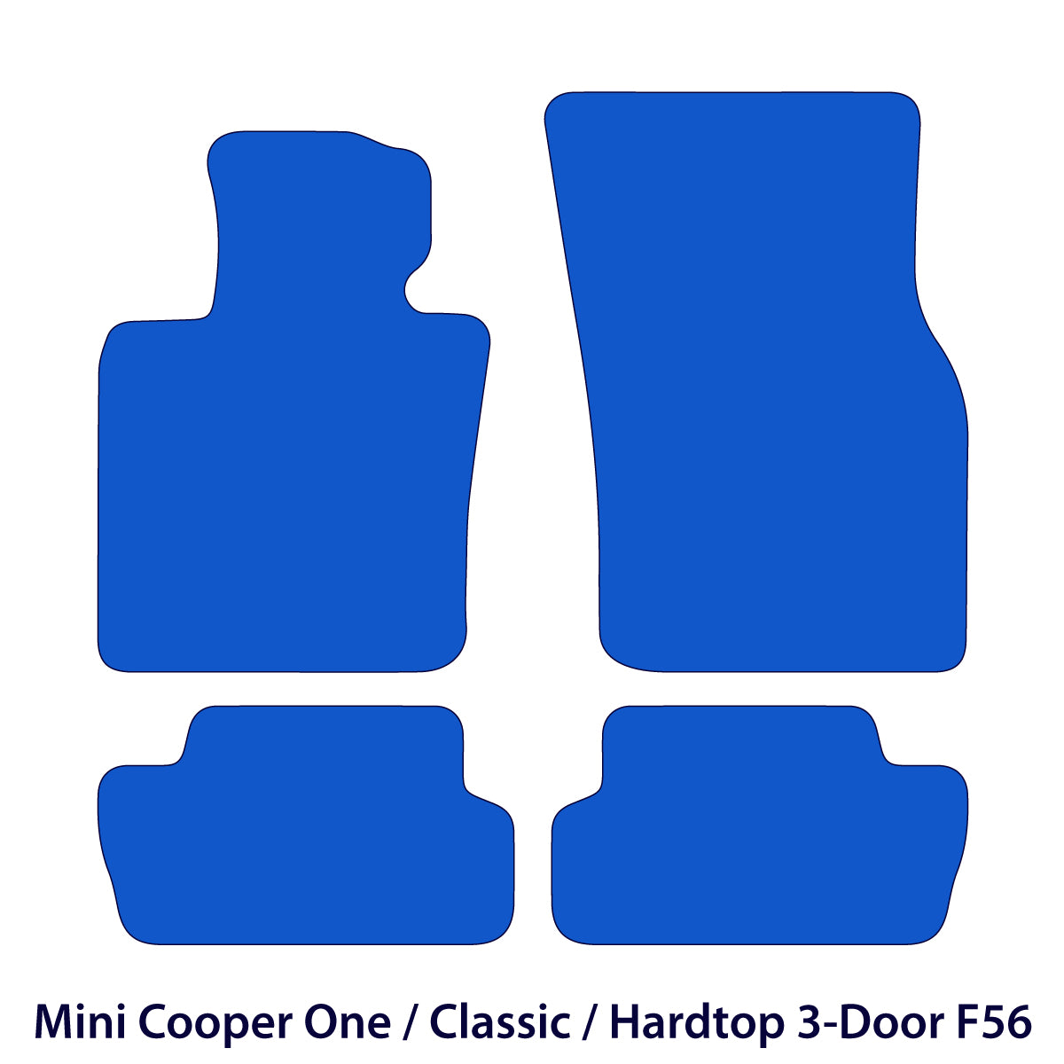 Dywaniki welurowe do Mini Cooper One / Classic / Hardtop 2-drzwiowe 2013-2024 – F56 – Czarne