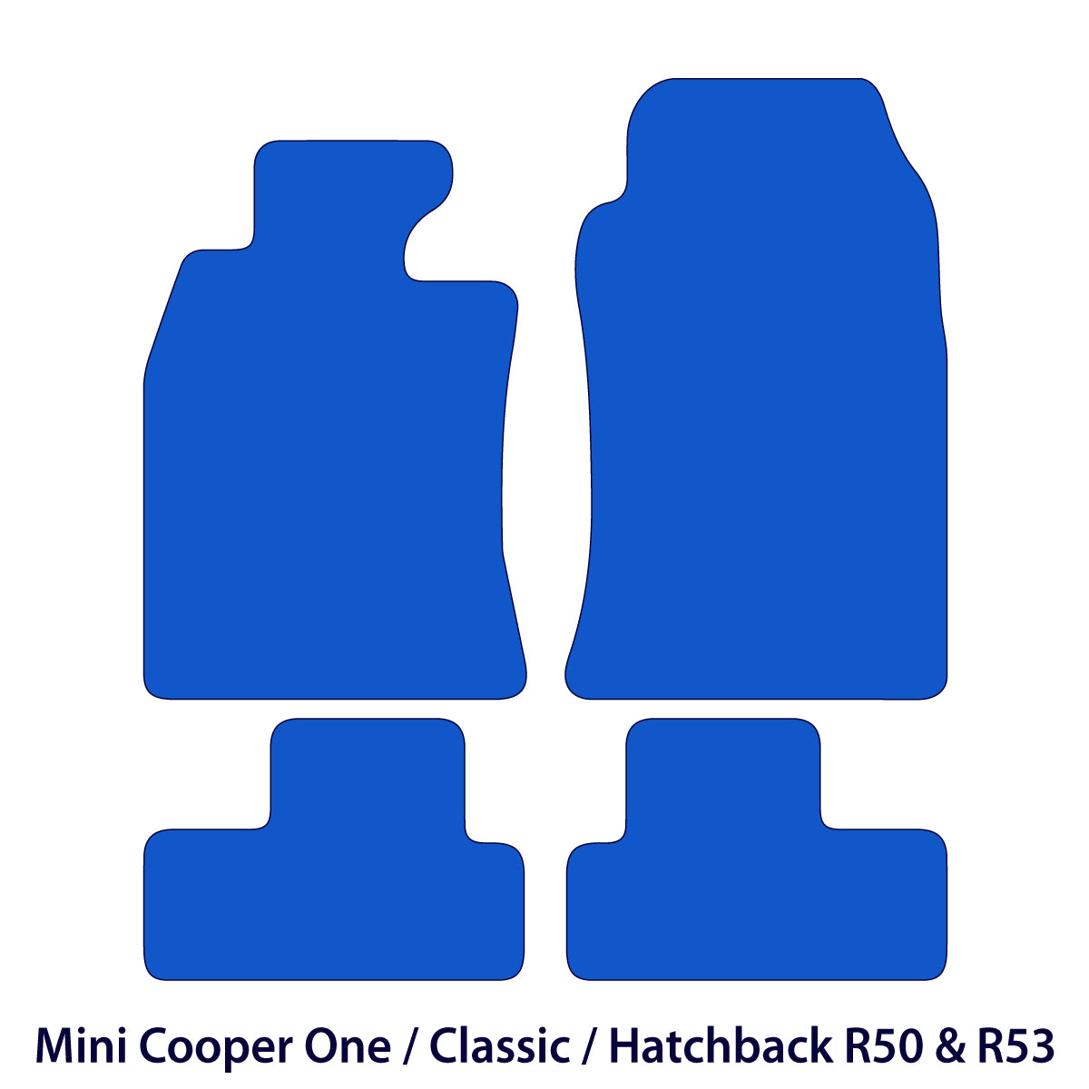Dywaniki welurowe do Mini Cooper One / Classic 2001-2006 – Hatchback R50 & R53 – Czarne