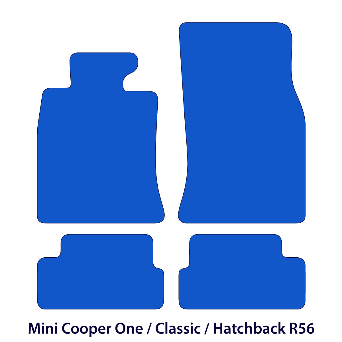 Dywaniki welurowe do Mini Cooper One / Classic 2005-2014 – Hatchback R56 – Czarne