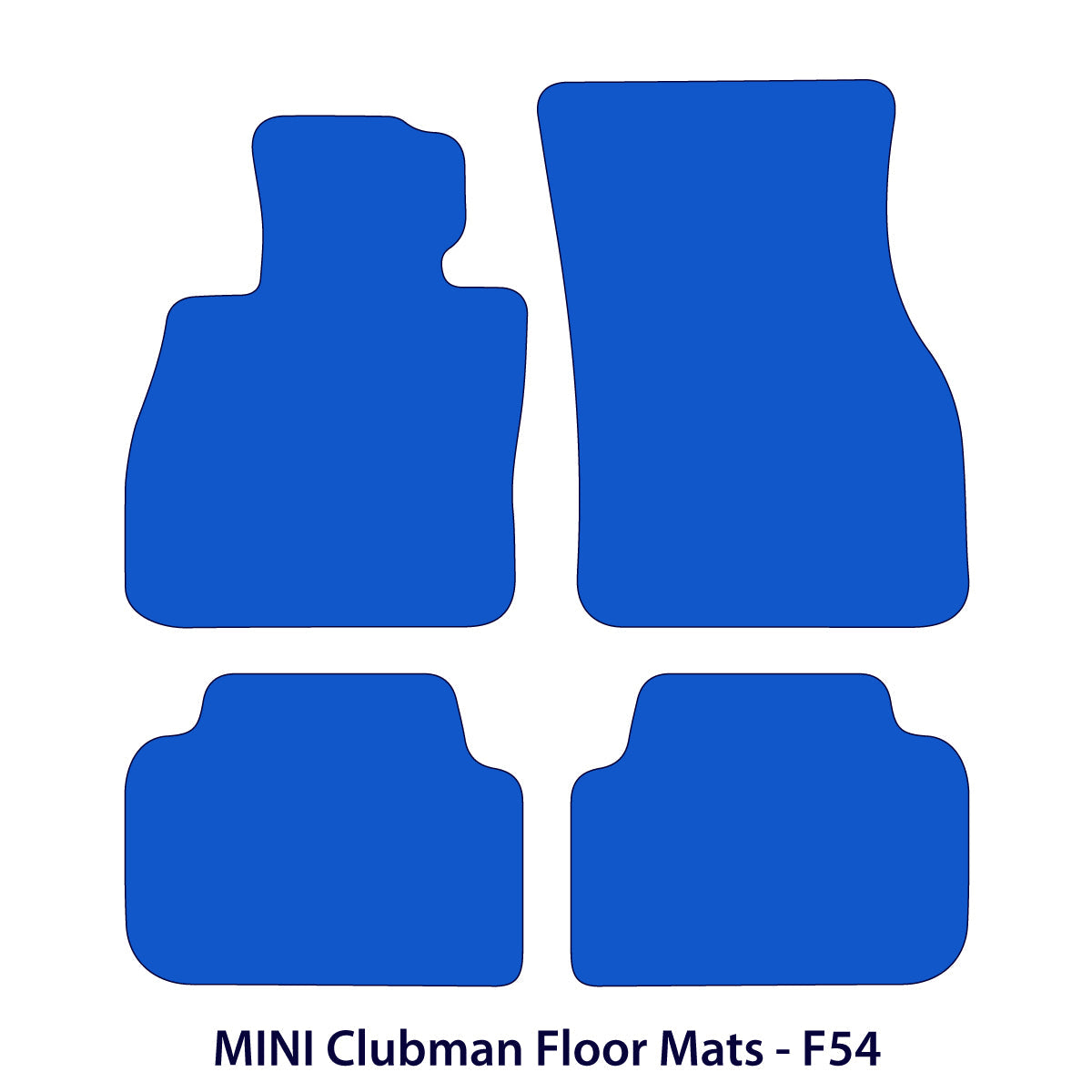 Dywaniki welurowe do Mini Cooper Clubman 2014–2024 – F54 – Logo GB