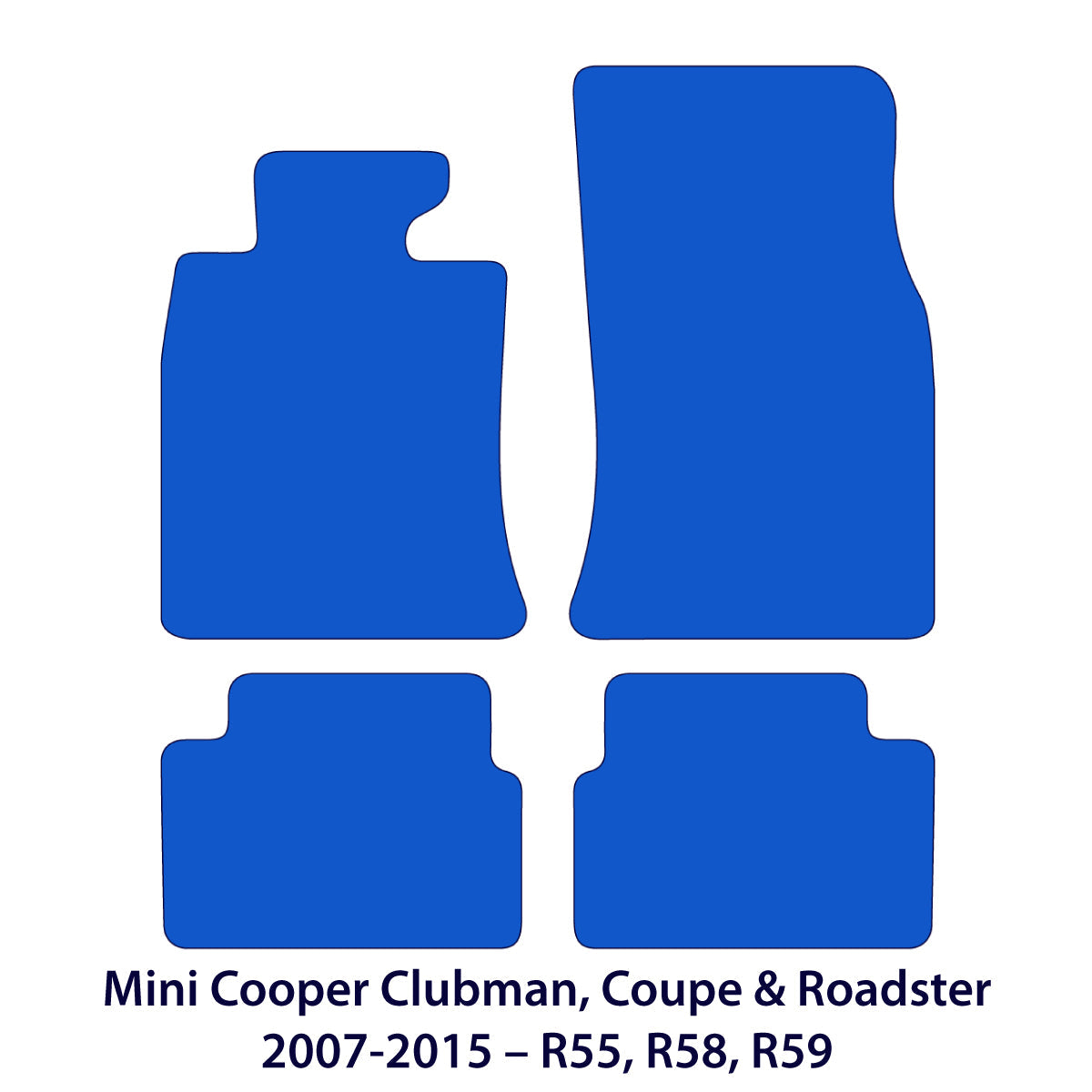 Dywaniki welurowe do Mini Cooper Clubman, Coupe & Roadster 2006-2015 – R55, R58, R59 – Czarne