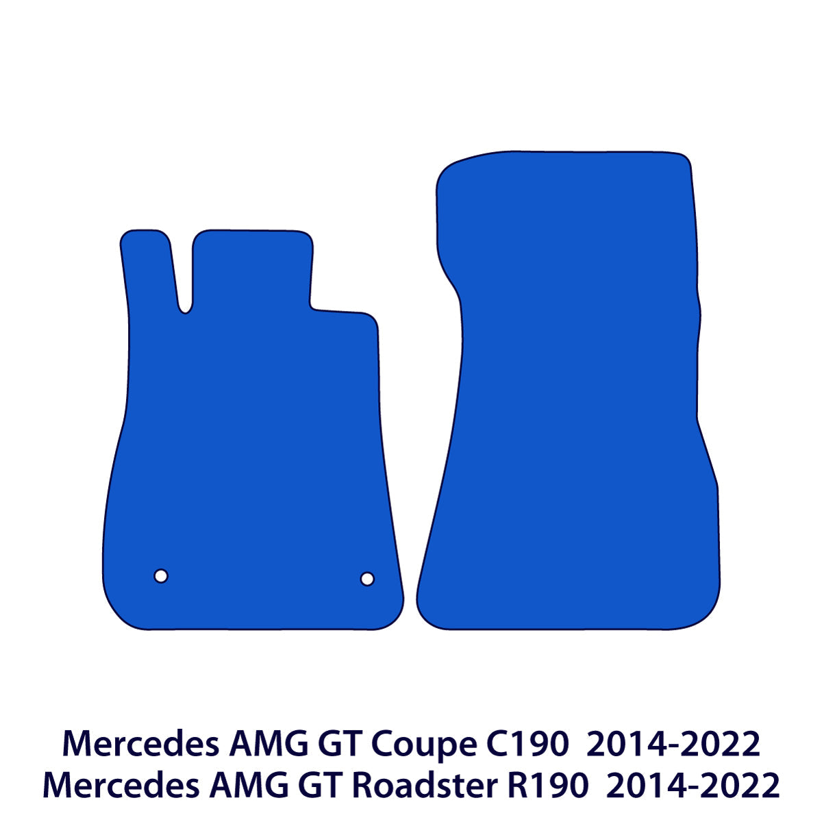 Dywaniki welurowe do Mercedes AMG GT 2014-2021 Coupe & Roadster C190 & R190 – Czarne