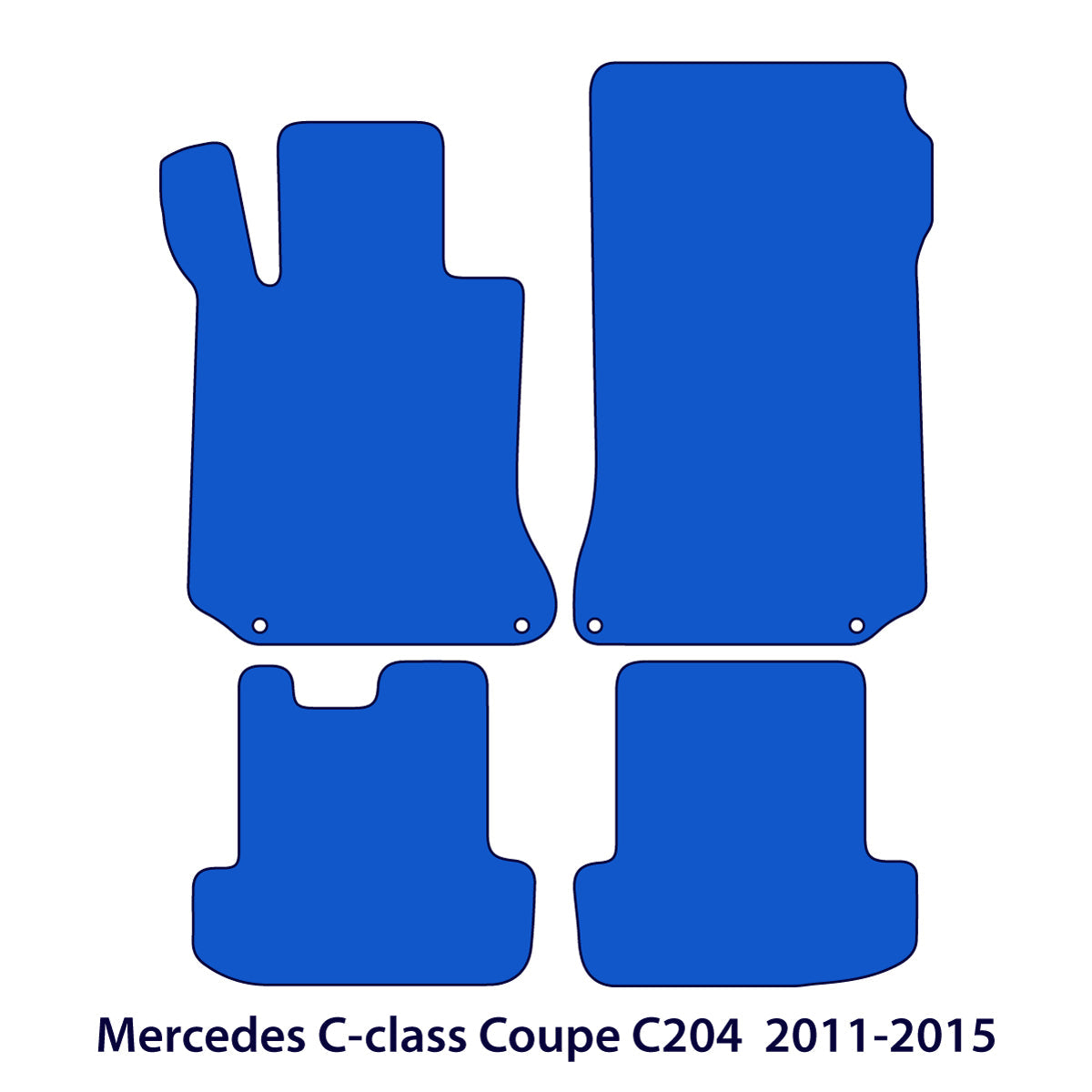 Dywaniki welurowe do Mercedes C-Class 2011-2015 – Coupe C204 – Czarne