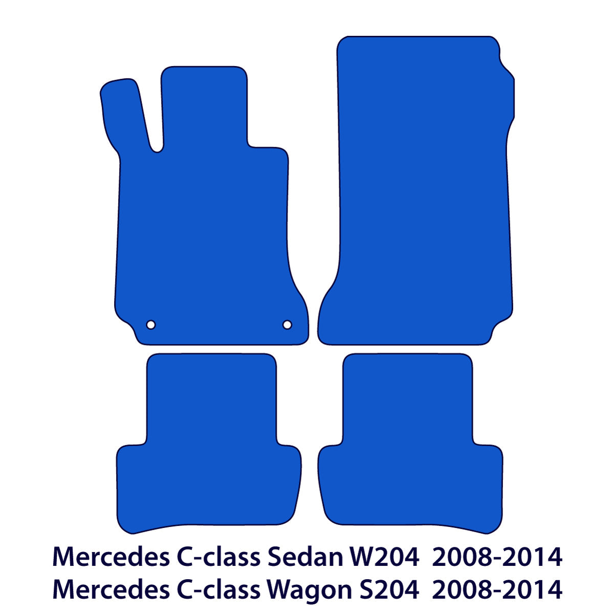 Dywaniki welurowe do Mercedes C-Class 2007-2015 – W204 & S204 – Beżowe