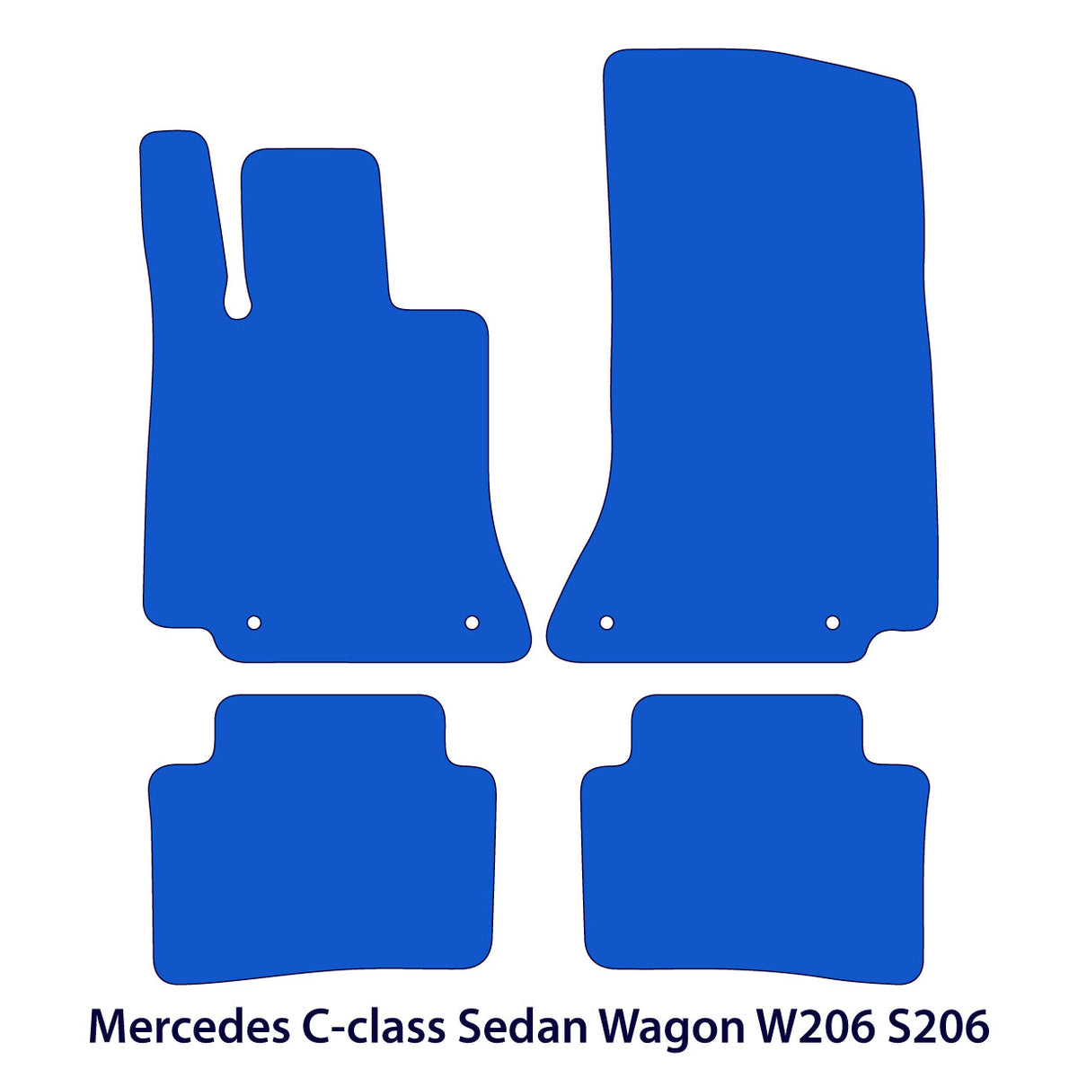 Dywaniki welurowe do Mercedes C-Class 2021-2025 – W206 & S206 – Czarne