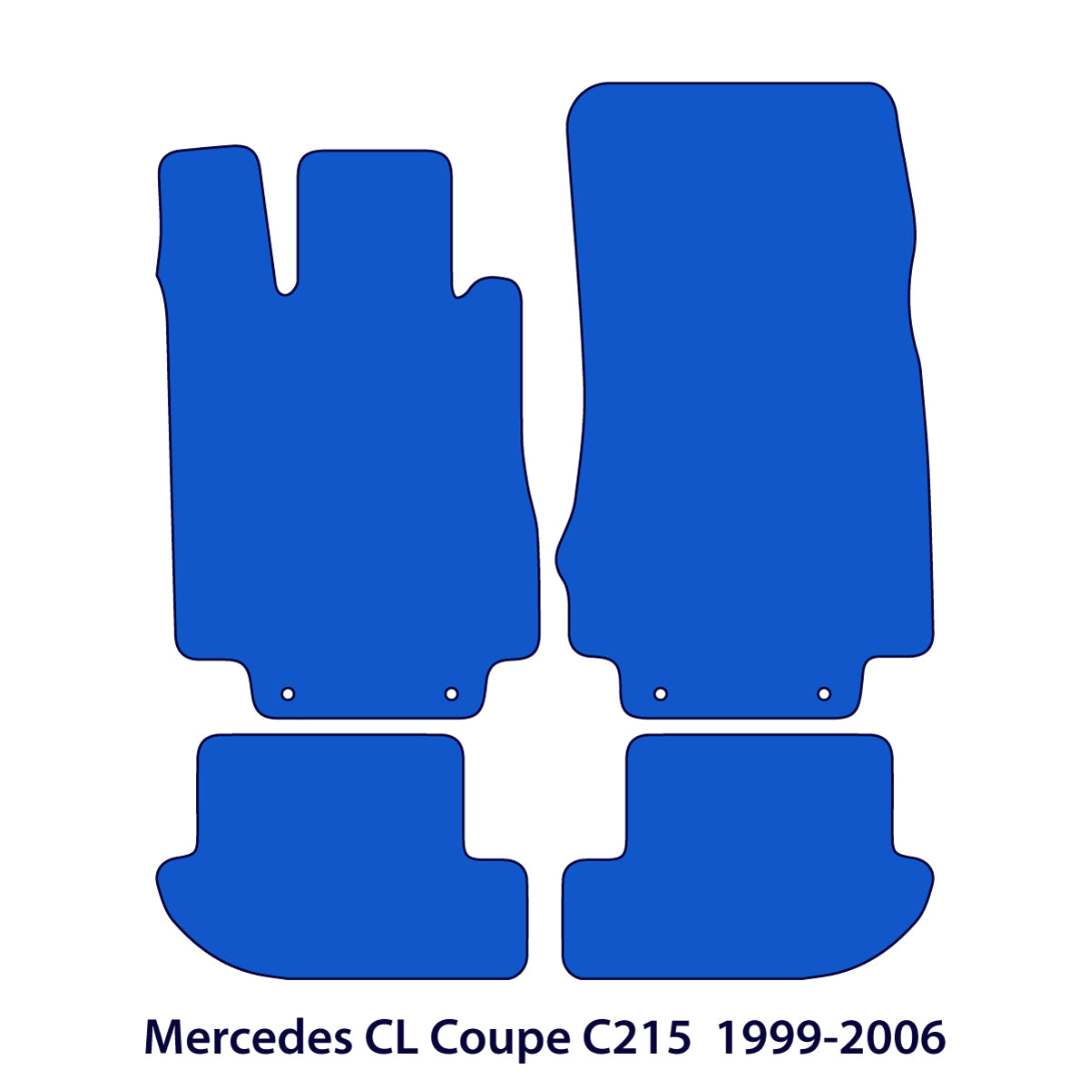 Mercedes CL Velours Fußmatten 1999–2006 – Coupé C215 – Beige