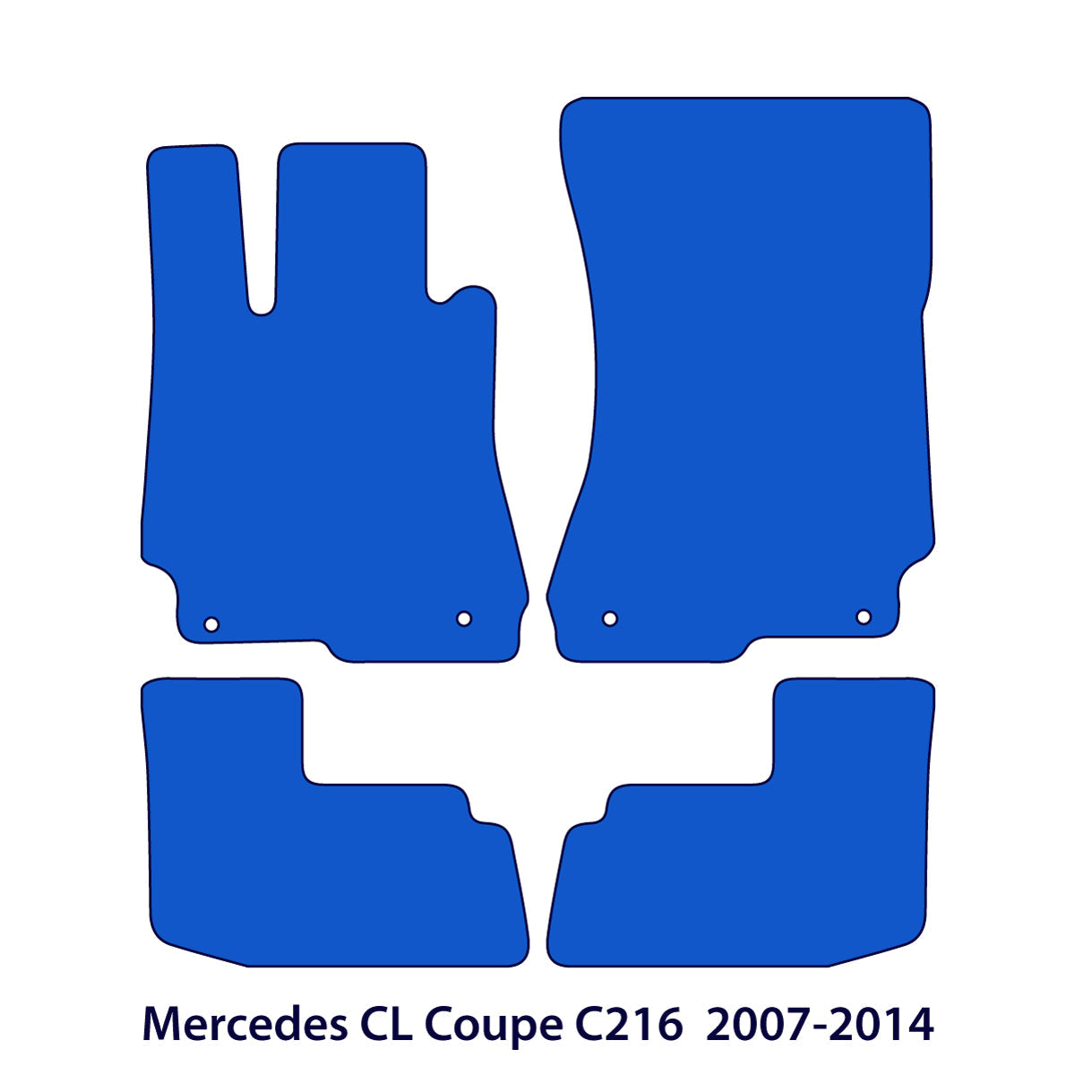 Dywaniki welurowe do Mercedes CL 2007-2014 – Coupe C216 – Czarne