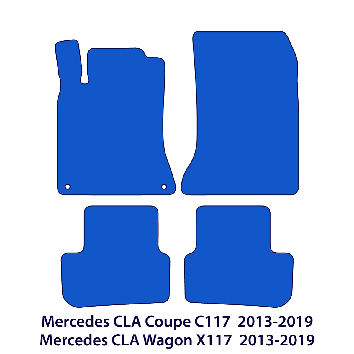 Dywaniki welurowe do Mercedes CLA 2013-2019 – C117 & X117 – Czarne