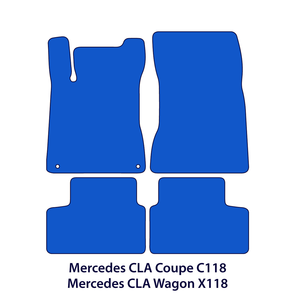 Dywaniki welurowe do Mercedes CLA 2019-2025 – C118 & X118 – Czarne