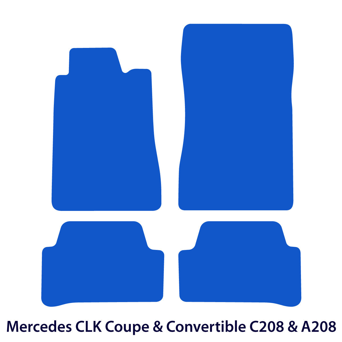Dywaniki welurowe do Mercedes CLK – Coupe & Kabriolet C208 & A208 – Czarne
