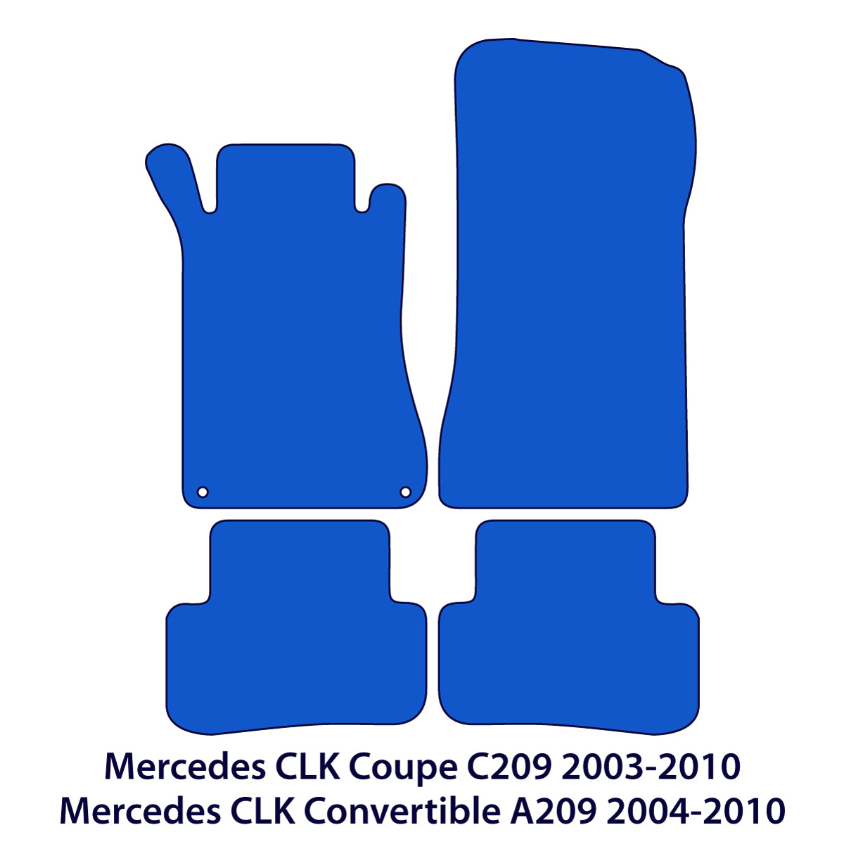 Mercedes CLK Velour Floor Mats – Coupe & Convertible C209 & A209 – Beige