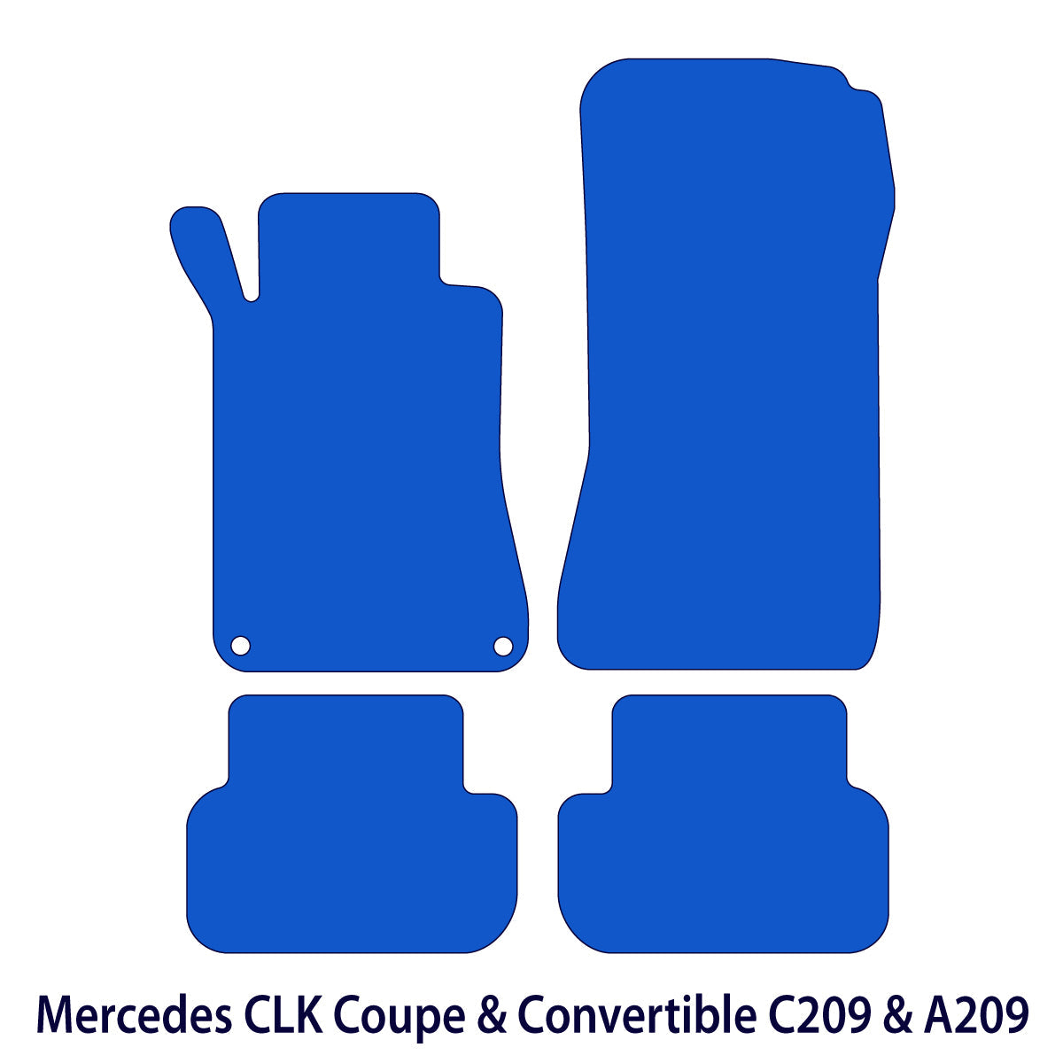 Dywaniki welurowe do Mercedes CLK – Coupe & Kabriolet C209 & A209 – Czarne