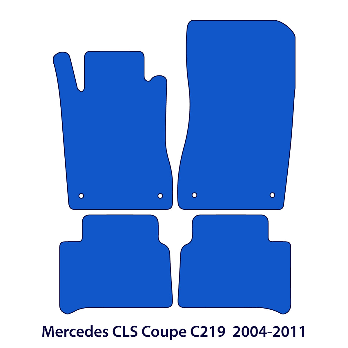 Dywaniki welurowe do Mercedes CLS 2004-2011 – C219 – Czarne