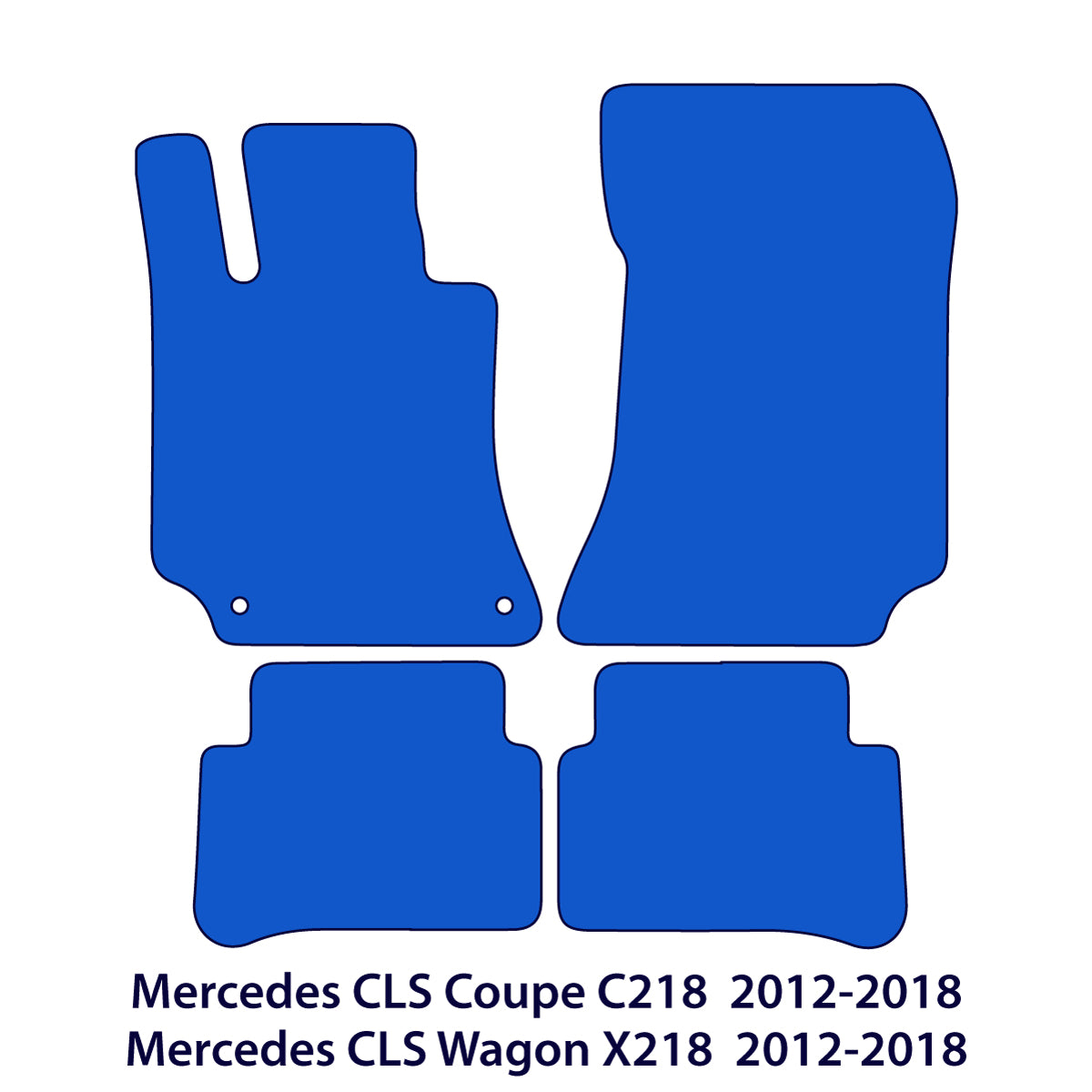 Dywaniki welurowe do Mercedes CLS 2011-2017 – C218 & X218 – Czarne