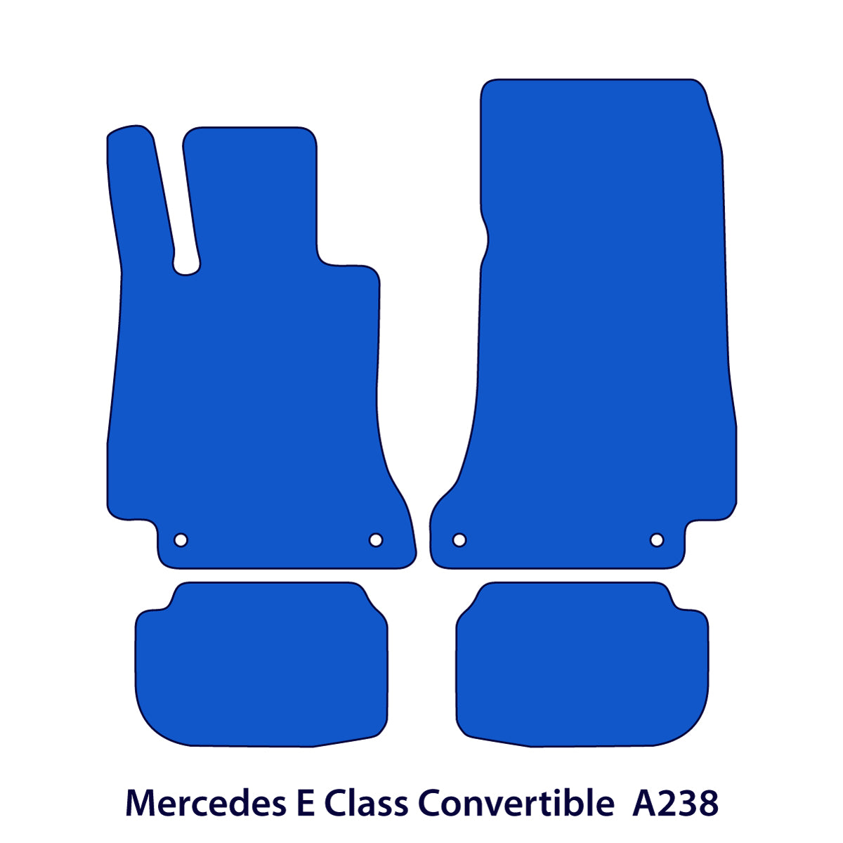 Dywaniki welurowe do Mercedes E-Class 2016-2023 – Kabriolet & Coupe A238 & C238 – Czarne