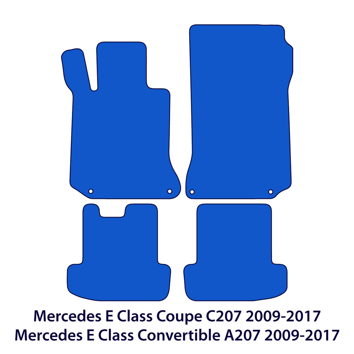 Dywaniki welurowe do Mercedes E-Class 2009-2016 Coupe & Kabriolet C207 & A207 – Czarne