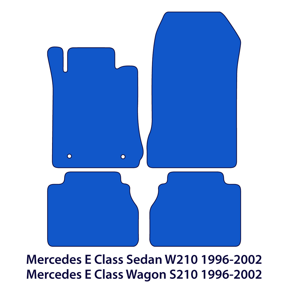 Dywaniki welurowe do Mercedes E-Class 1995-2003 – W210 & S210 – Czarne