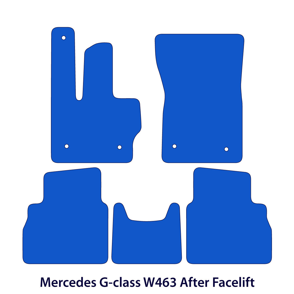 Dywaniki welurowe do Mercedes G-Class 2018-2025 – W463 Po liftingu – Czarne
