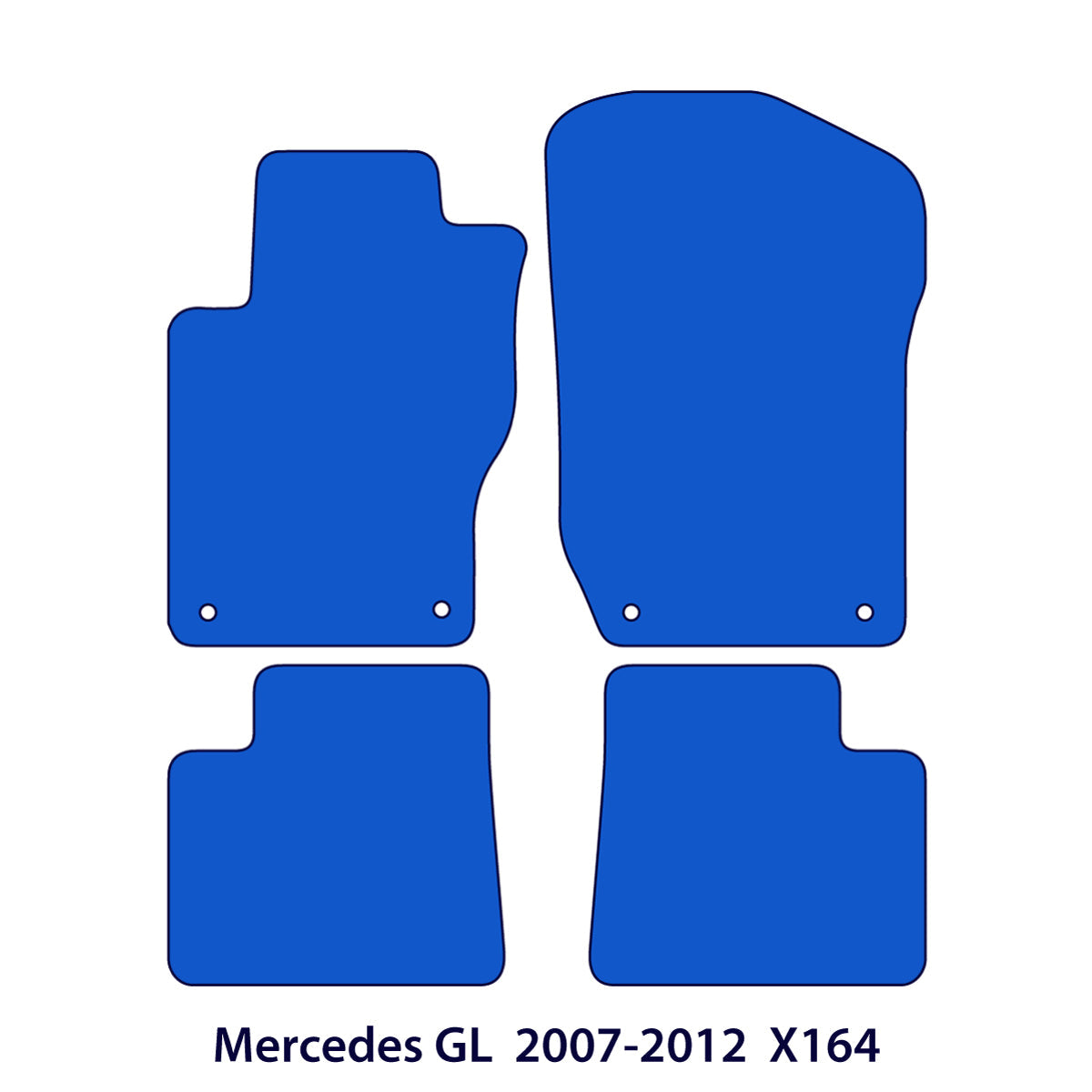 Dywaniki welurowe do Mercedes GL 2006-2012 – X164 – Czarne