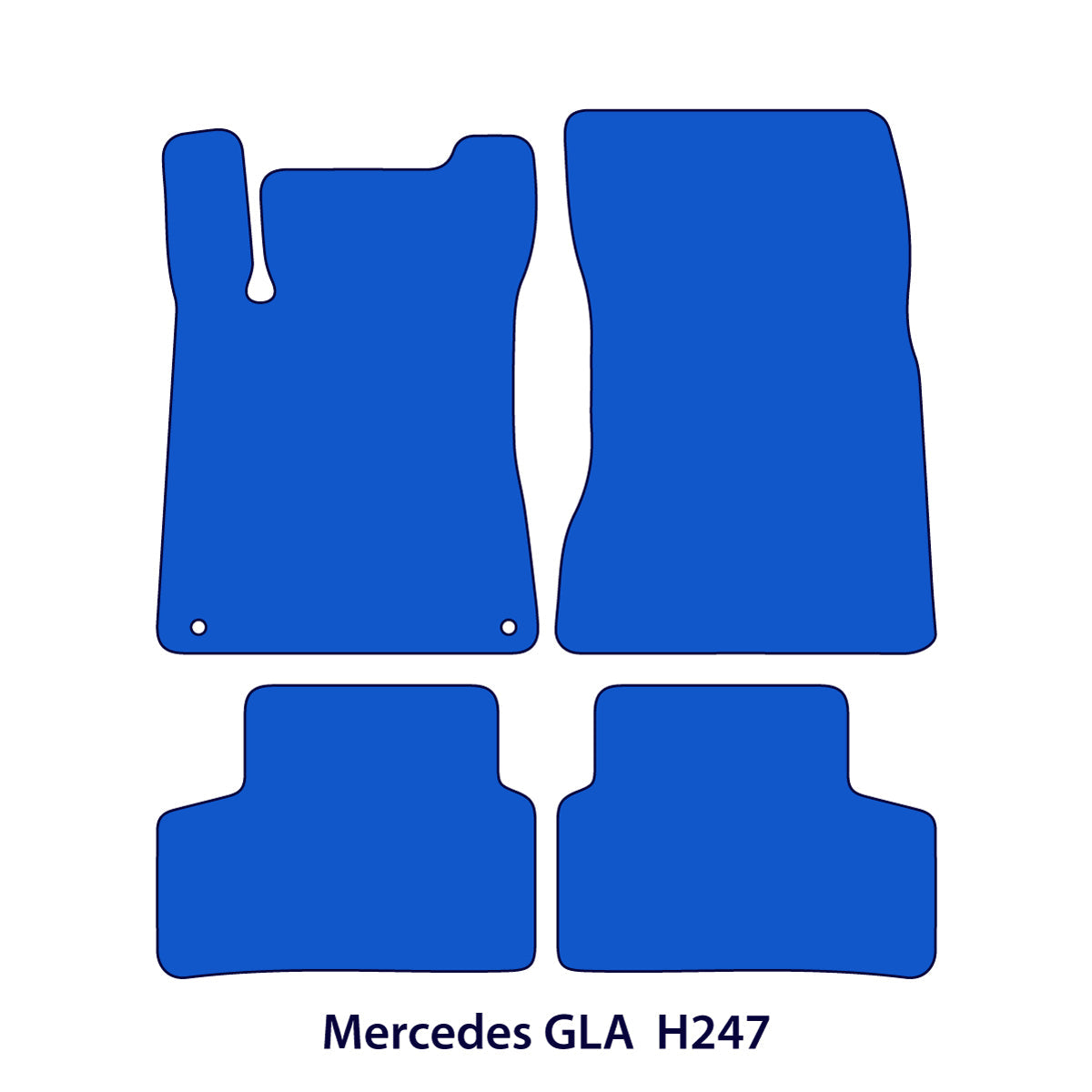 Dywaniki welurowe do Mercedes GLA 2020-2025 – H247 – Czarne