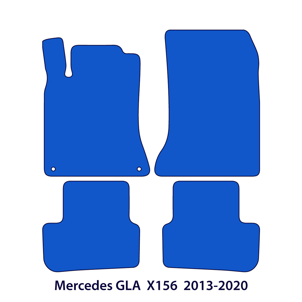Dywaniki welurowe do Mercedes GLA 2013-2020 – X156 – Czarne