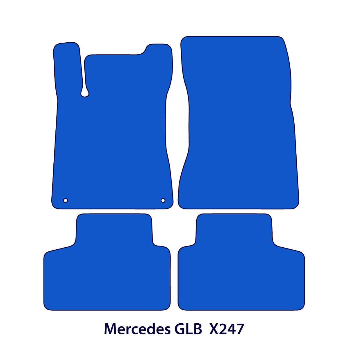 Dywaniki welurowe do Mercedes GLB 2019-2026 – X247 – Czarne