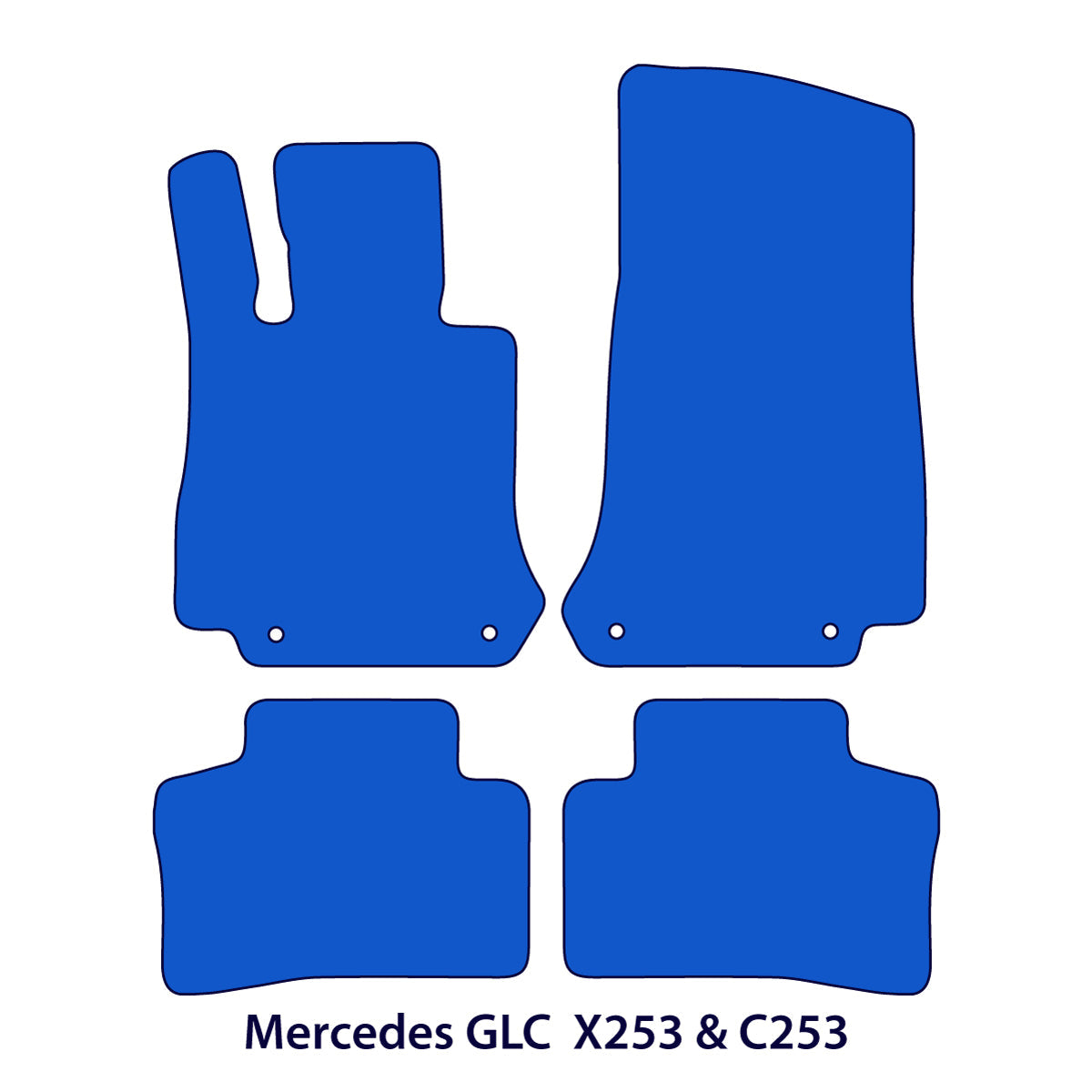 Dywaniki welurowe do Mercedes GLC SUV 2015-2022 Coupe 2016-2023 – X253 C253 – Czarne