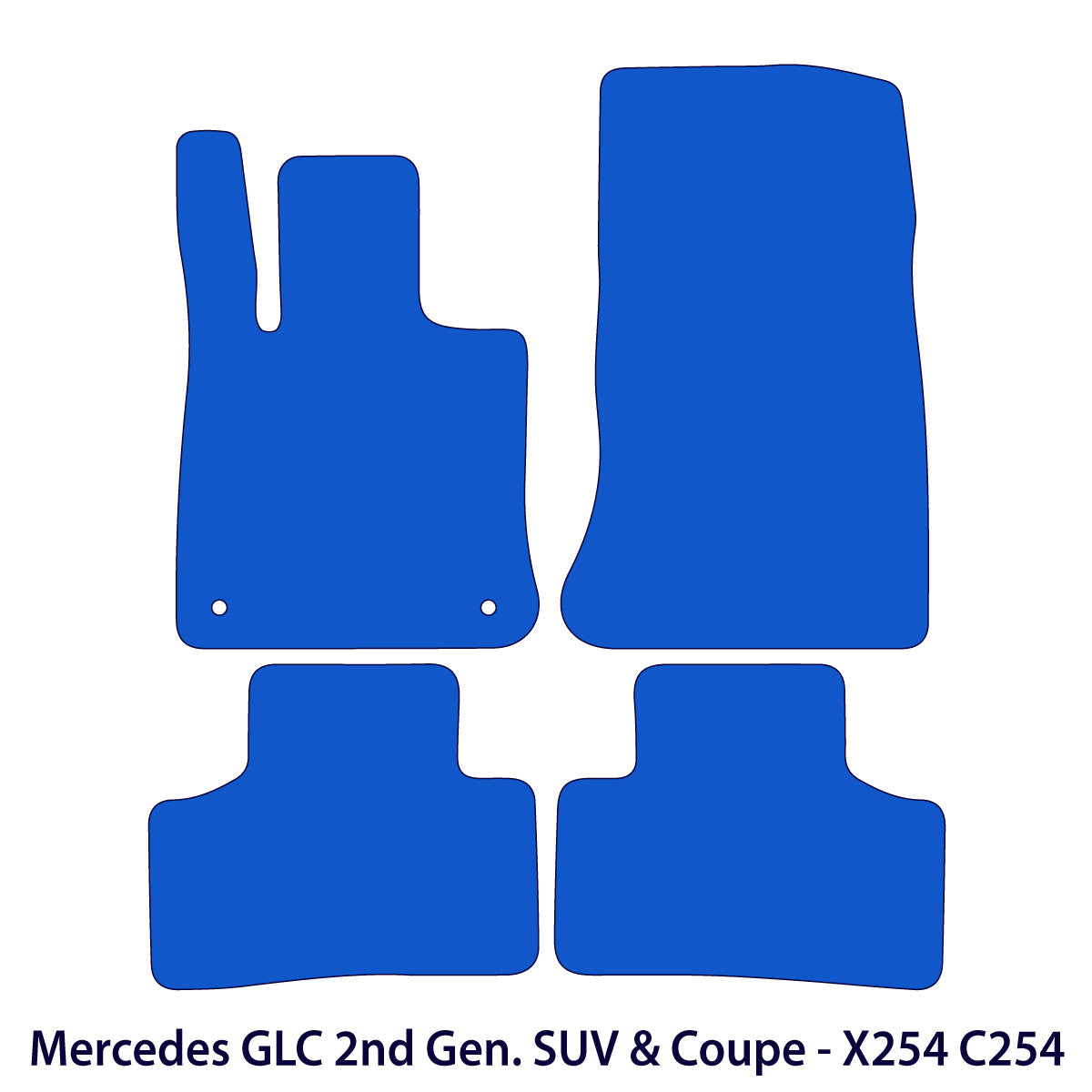 Mercedes GLC Velour Floor Mats SUV 2022-2026 Coupe 2023-2026 – X254 C254 – Black Exclusive