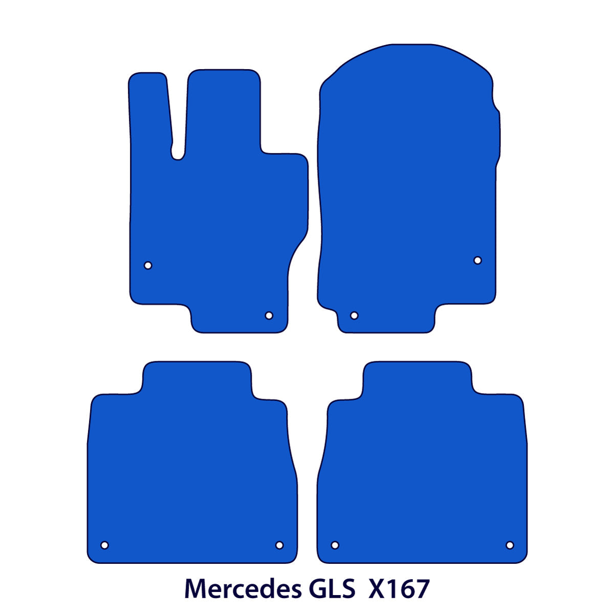 Dywaniki welurowe do Mercedes GLS 2019-2026 – X167 – Czarne