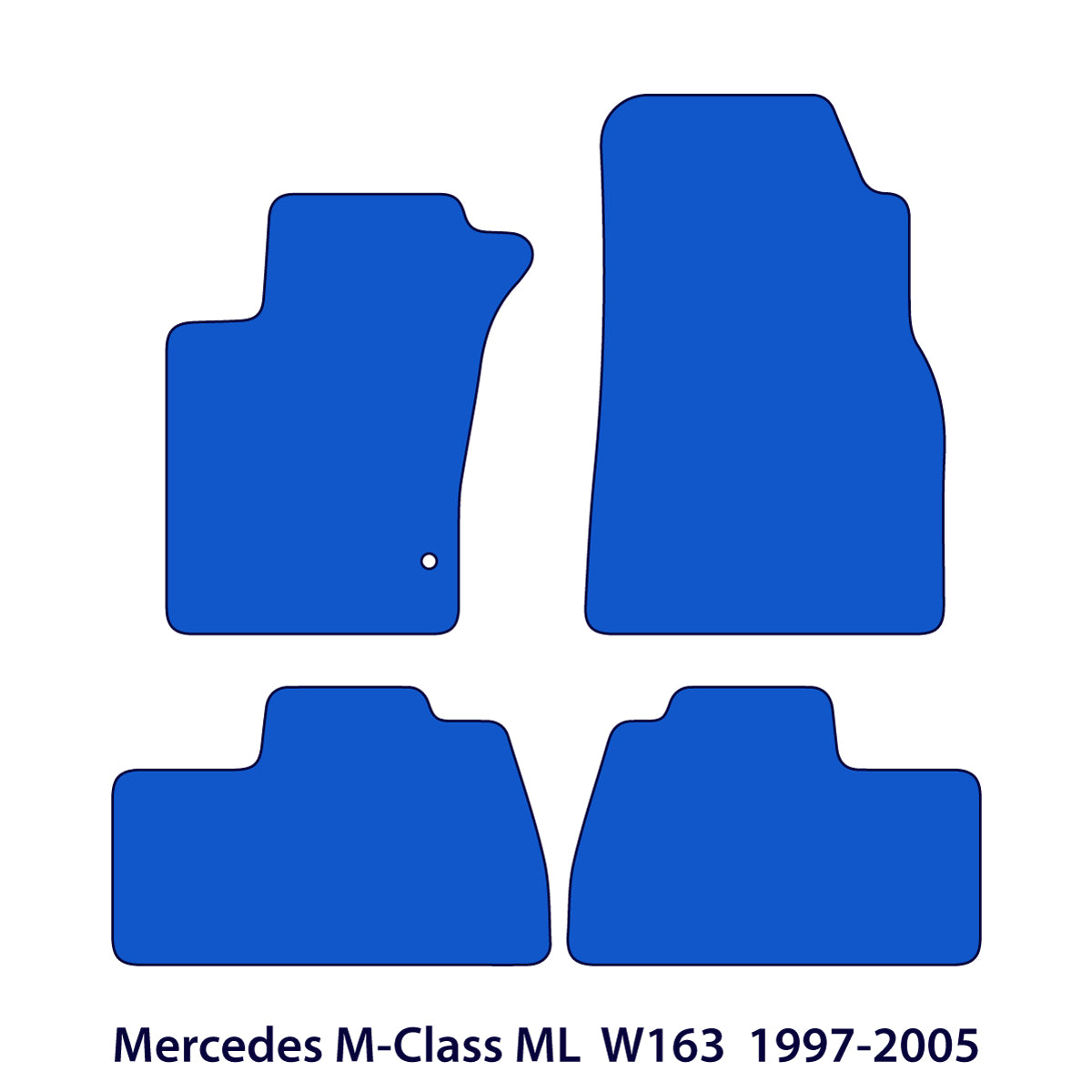 Dywaniki welurowe do Mercedes M-Class ML 1998-2005 – W163 – Czarne