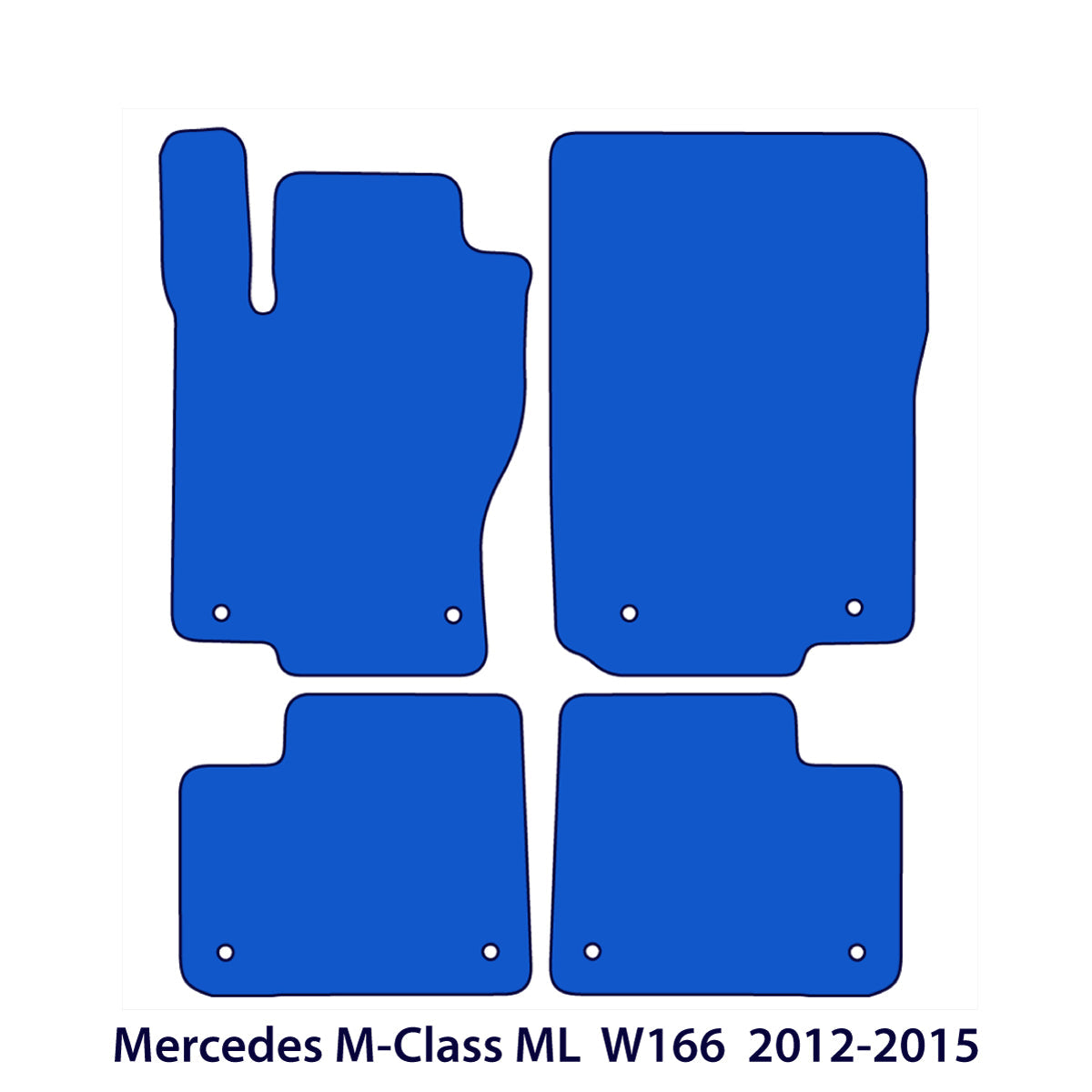 Dywaniki welurowe do Mercedes M-Class ML 2011-2015 – W166 – Jasny szary