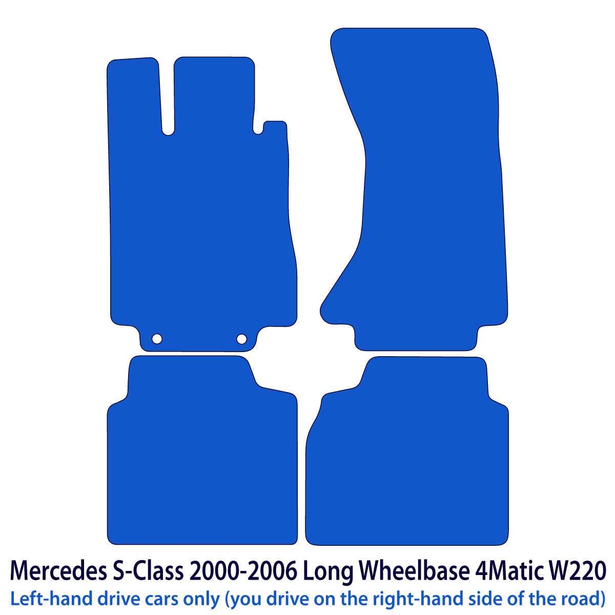 Dywaniki welurowe do Mercedes S-Class Długi rozstaw osi 4Matic 1998-2005 – W220 – Czarne