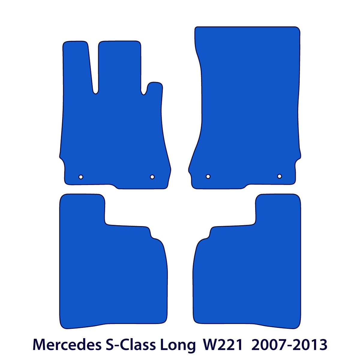 Dywaniki welurowe do Mercedes S-Class Długi rozstaw osi 2005-2013 – W221 – Czarne