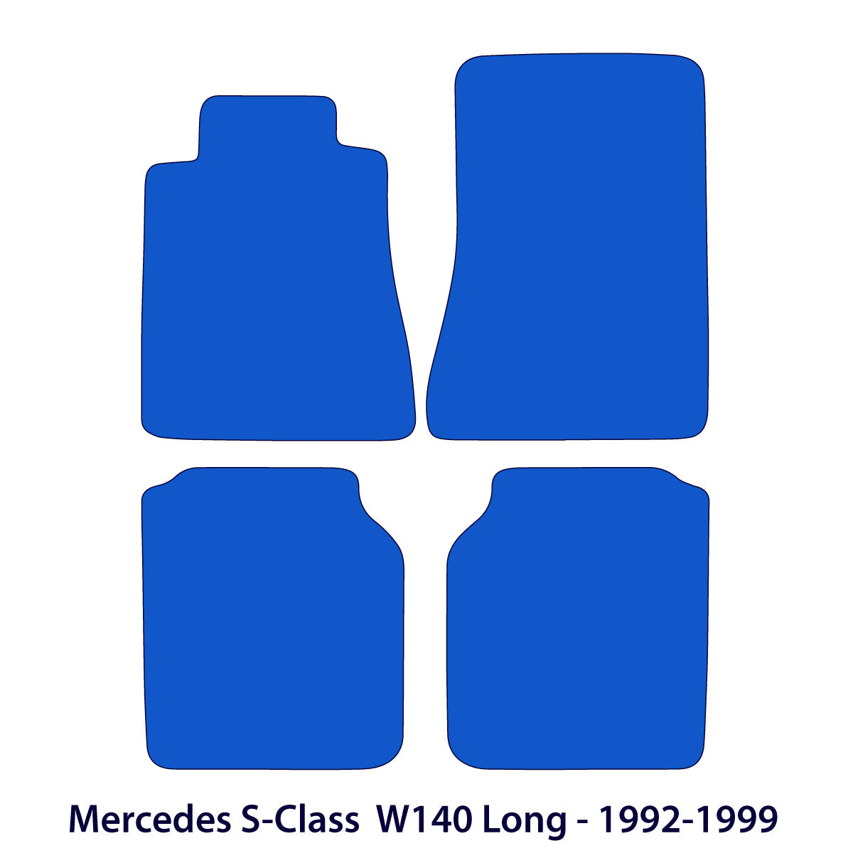 Dywaniki welurowe do Mercedes S-Class Długi rozstaw osi 1991-1998 – W140 – Czarne