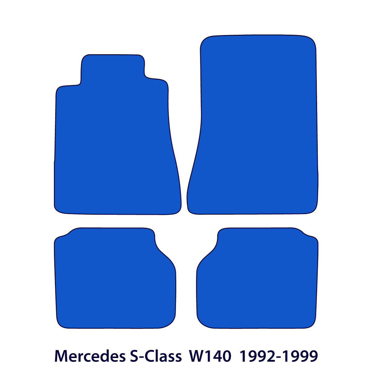 Dywaniki welurowe do Mercedes S-Class Krótki rozstaw osi 1991-1998 – W140 – Czarne