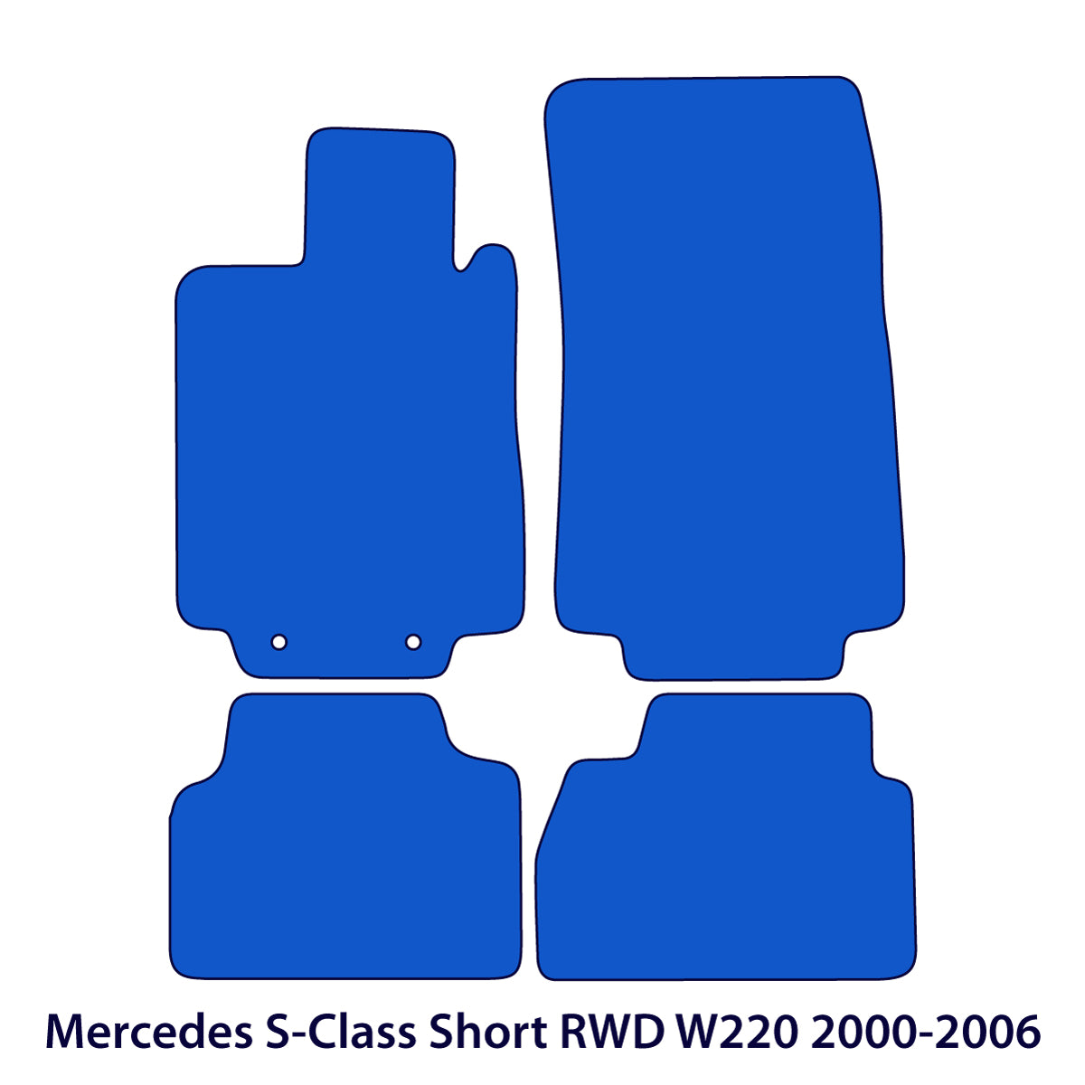 Mercedes S-Klasse Kurz RWD Velours Fußmatten 1998-2005 – W220 – Beige