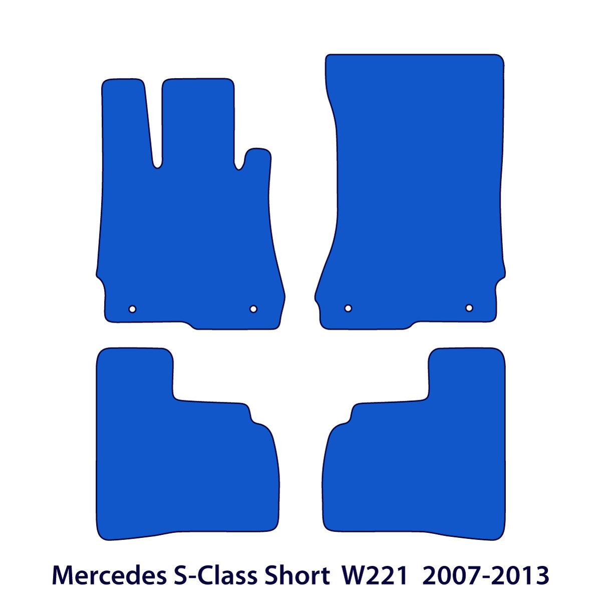 Mercedes S-Class Short Velour Floor Mats 2005-2013 – W221 – Beige