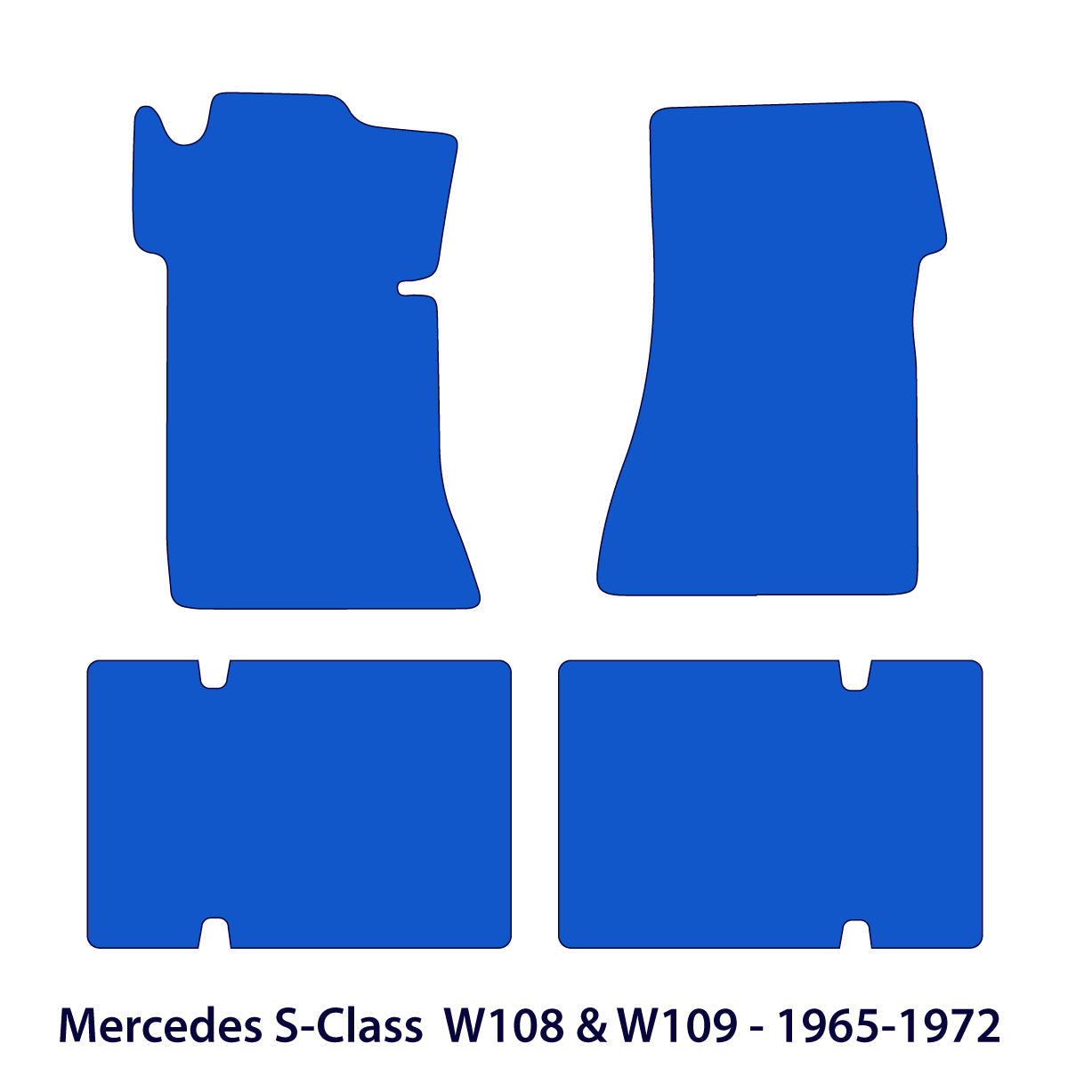 Dywaniki welurowe do Mercedes W108 & W109 1966-1972 – Czarne