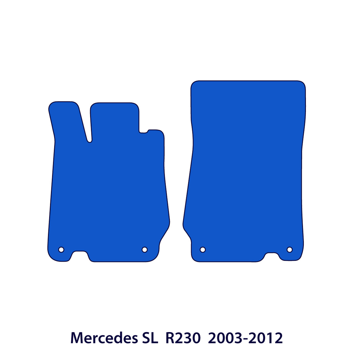 Dywaniki welurowe do Mercedes SL 2001-2012 – R230 – Czarne