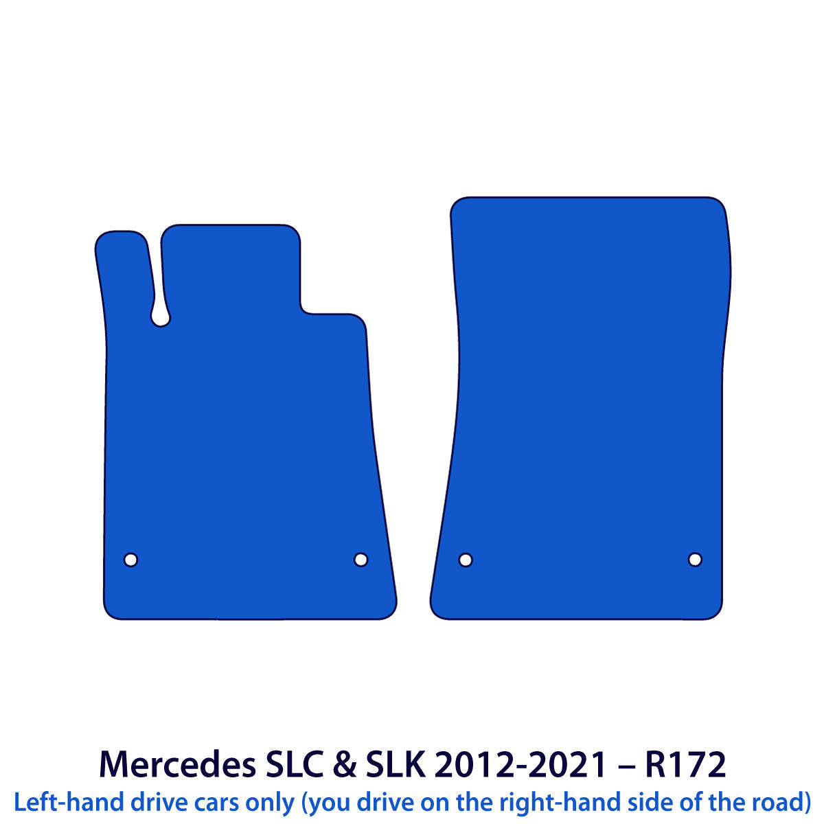 Dywaniki welurowe do Mercedes SLK & SLC 2011-2021 – R172 – Czarne